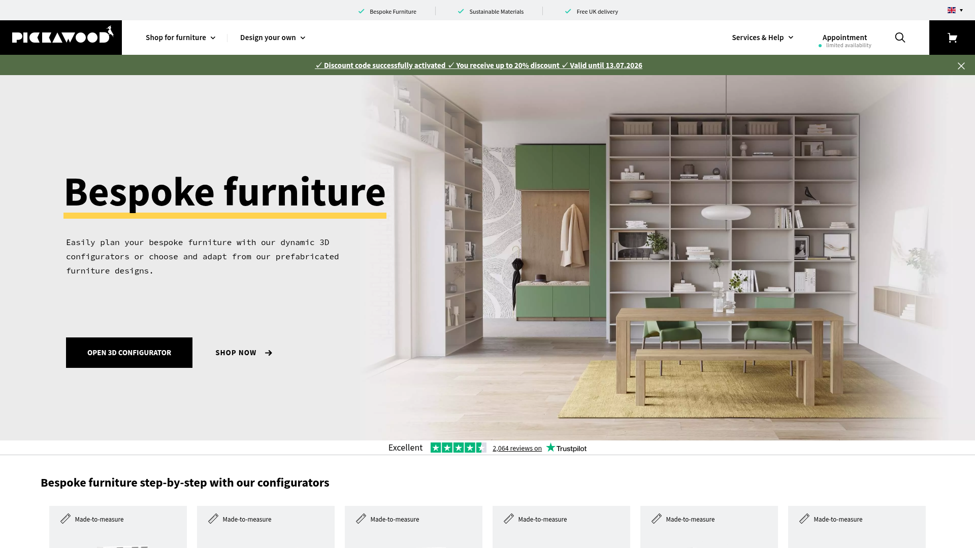 Pickawood homepage