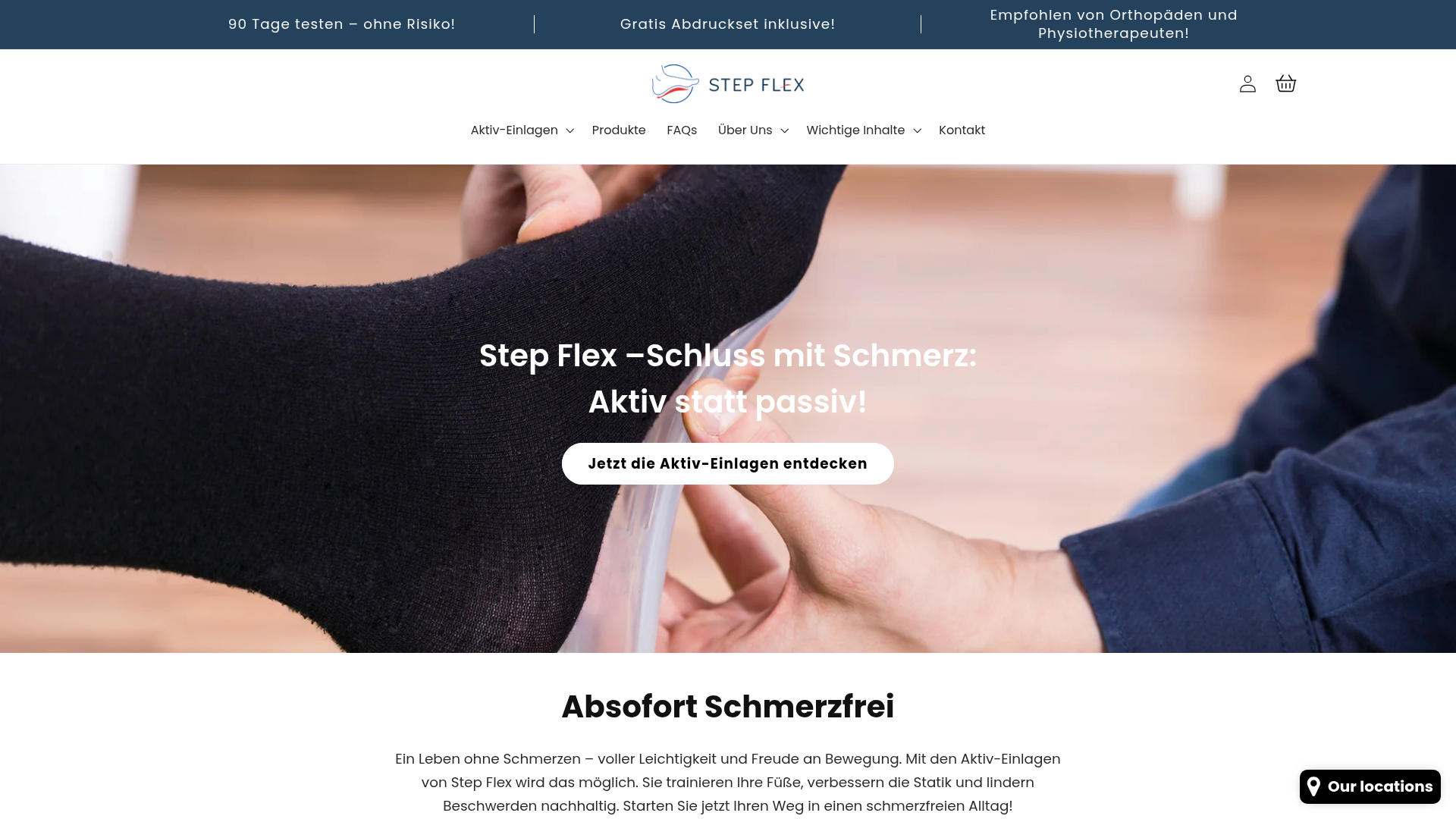 Aktiv Einlagen homepage